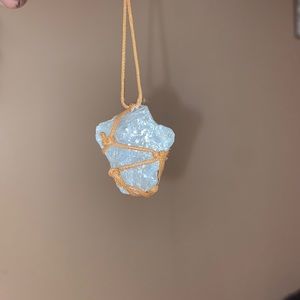 Wrapped Raw Clear Quartz Necklace